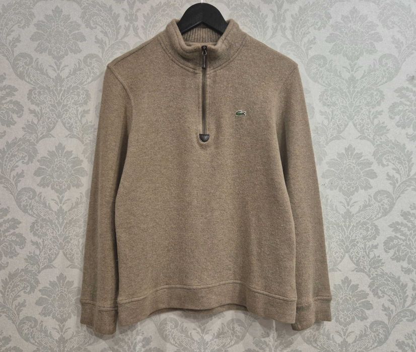 Шерстяной кашемировый свитер Lacoste 1/4 Zip