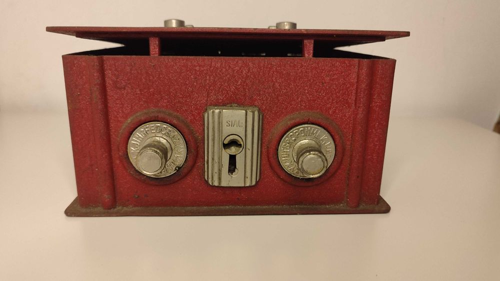 Cofre Antigo Metal Sial Vintage