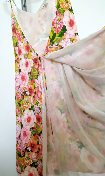 М ПЛЯЖНЫЙ Сарафан пляжный цветастый Пляжая туника накидка на купальник