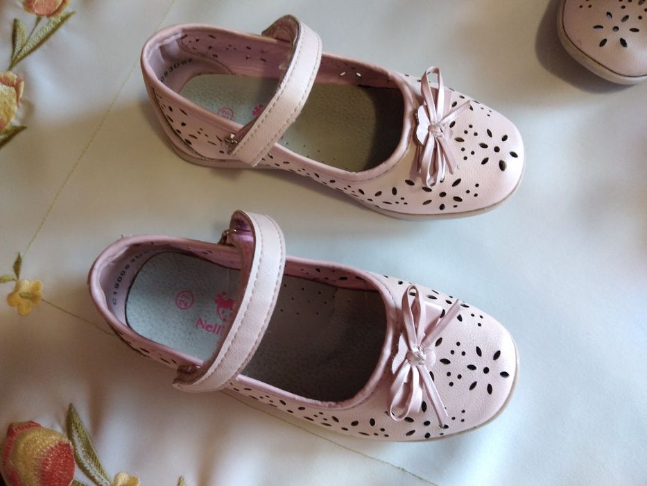 Baleriny Nelli Blu buty dla bliźniaczek różowe r. 27 do sukienki