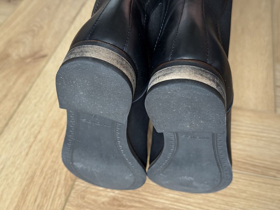 Wojas czarne botki damskie buty wsuwane obuwie rozmiar 36