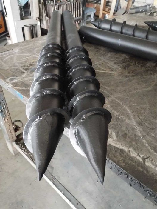 Гвинтові палі 76 мм 2 м, геошурупи, палі для фундаменту, палі під паркан, палі під навіс, терасу