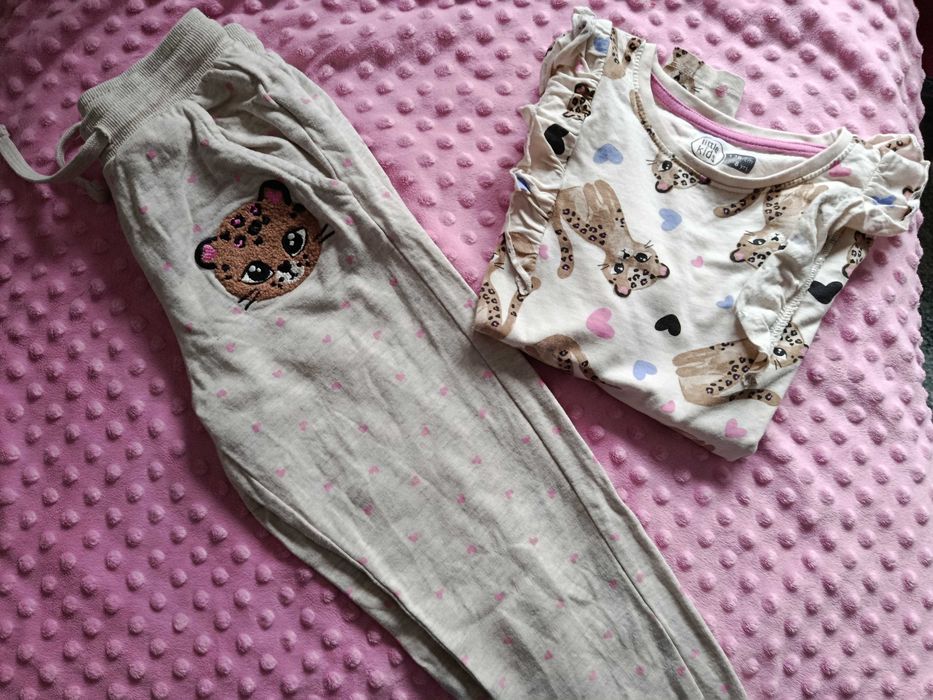 Paka ładnych ubranek dla dziewczynki 116, 122 sukienki, kurtka