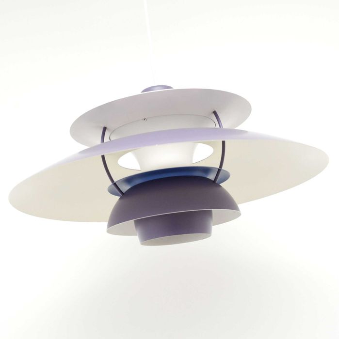 Lawendowa lampa PH5, proj. P. Henningsen dla L. Poulsen, Dania lata 70