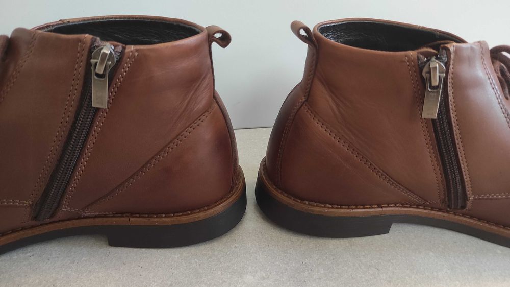 eleganckie trzewiki botki kozaki buty męskie Efekt skóra naturalna 42