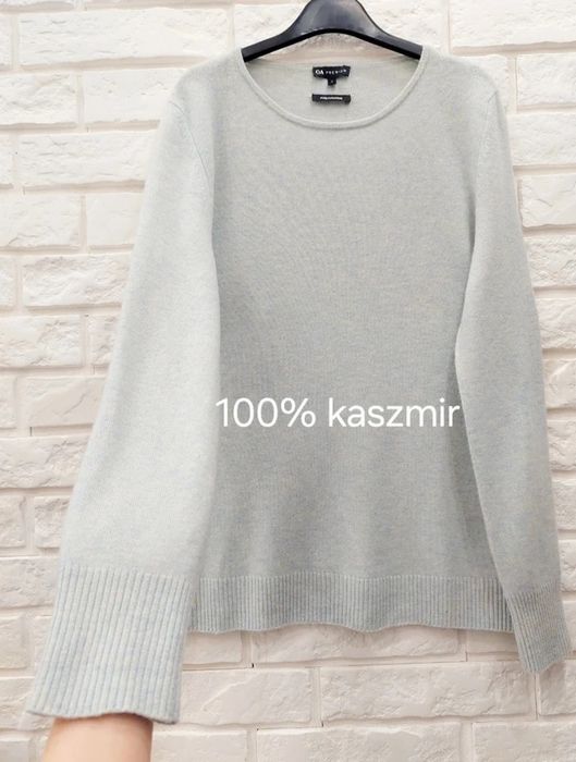 Sweter 100% kaszmir jasnoniebieski style