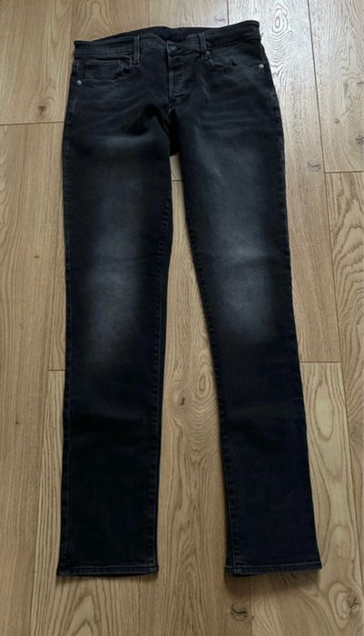 G-RAW jeansy czarno 3301 Straight Tapered 34/38