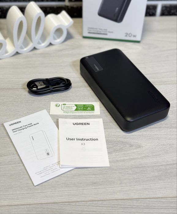 UGREEN PB312 павербанк 20000 mAh 20W швидка зарядка