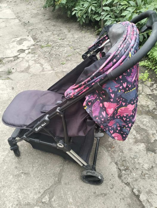 Прогулянкова коляска Ninos Mini 2 (Pink Dino) / Легка дитяча коляска