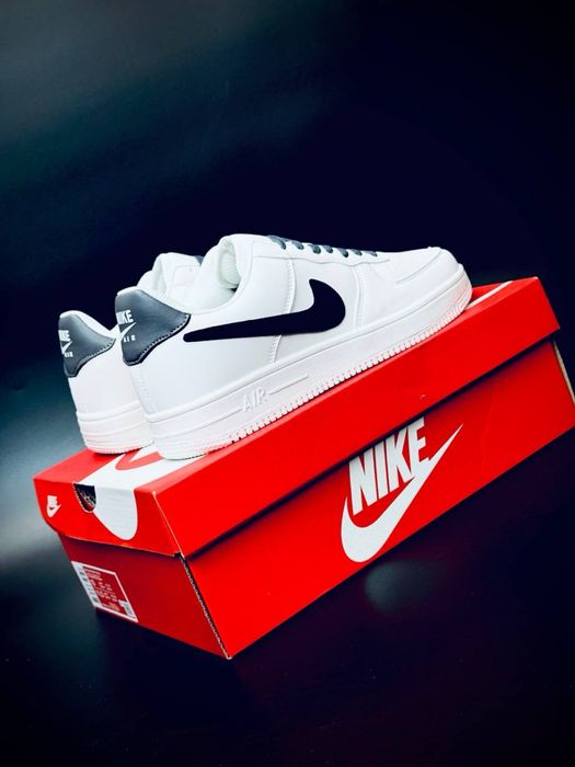 Кожаные кросовки nike air force 1 мужские красовки найк форс весенние