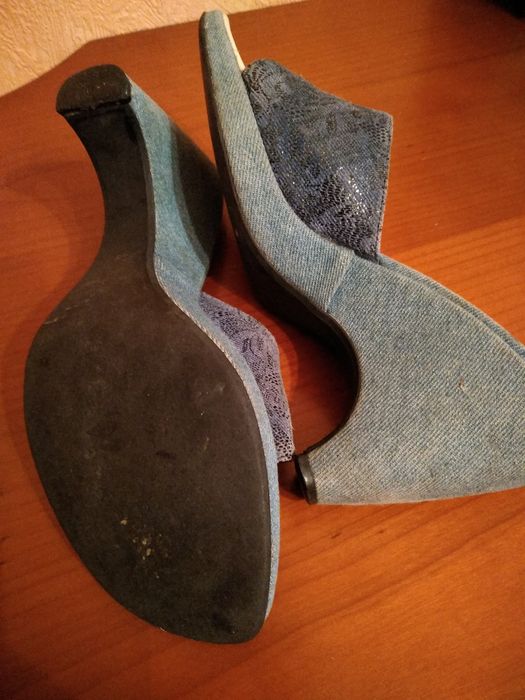 Джинсові шльопанці, босоніжки