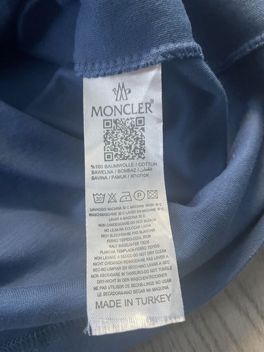 Оригінальна синя футболка Moncler/t-shirt moncler blue — zdjęcie 3