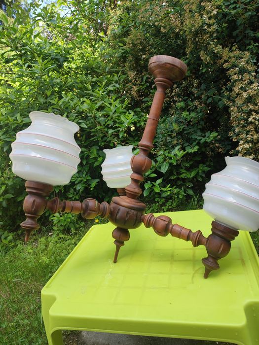 Żyrandol klosz lampa prl
