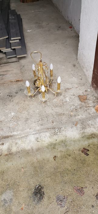 Żyrandol mosiezny na 5 żarowek