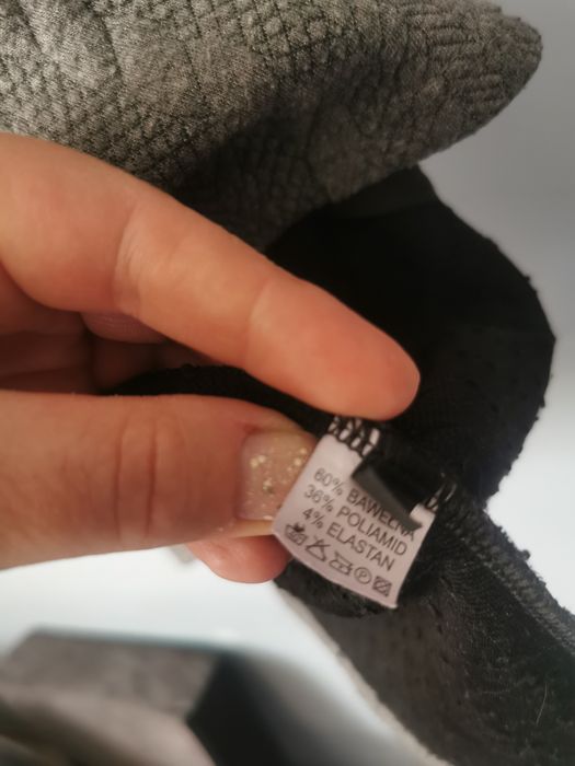 Szara sukienka na chłodniejsze dni XL