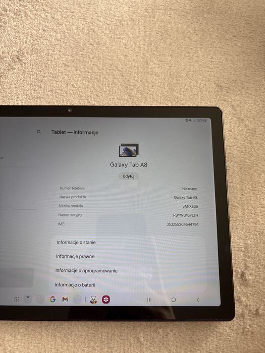 Tablet Samsung Galaxy Tab A8