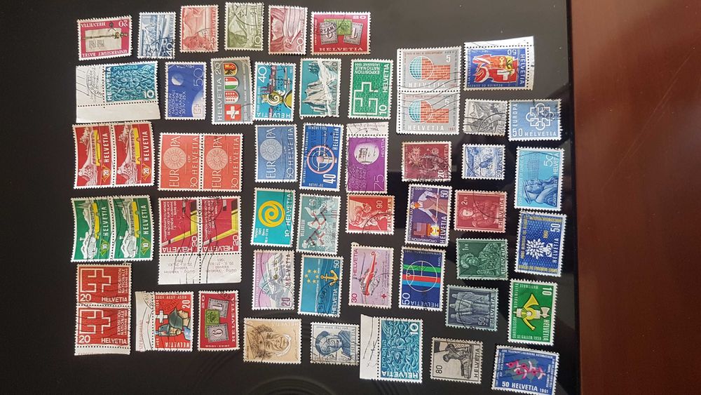 Selos Antigos da Suiça Todos Diferentes