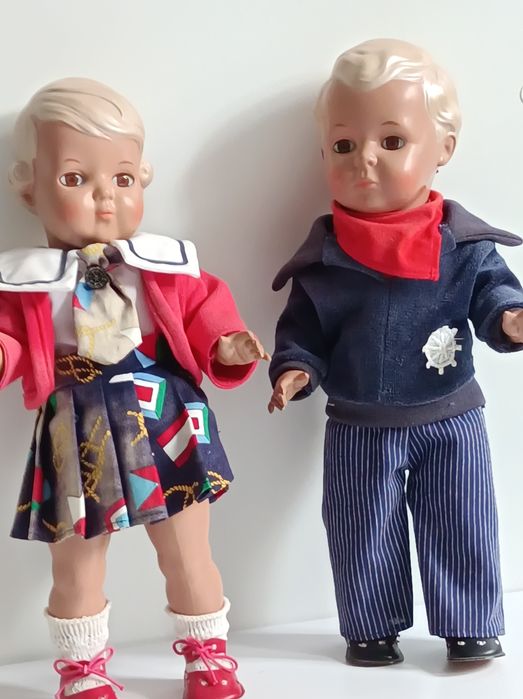 Lalki Schildkrot ,para z żołwikiem Germany. Kolekcjonerskie .