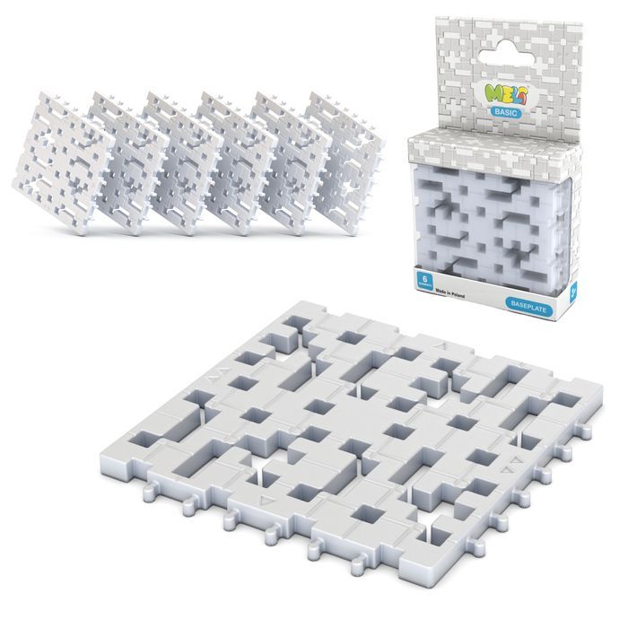 Klocki Meli 50085 Płytka Konstrukcyjna Basic Baseplate Gray 6 Sztuk