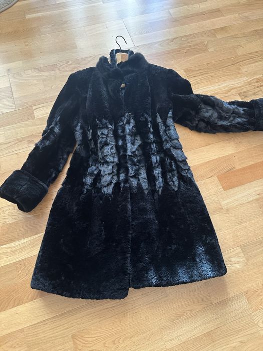 Шуба мутон и норка