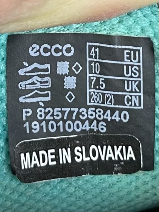 Ecco кроссовки кеды мокасины 41 размер кожаные серые