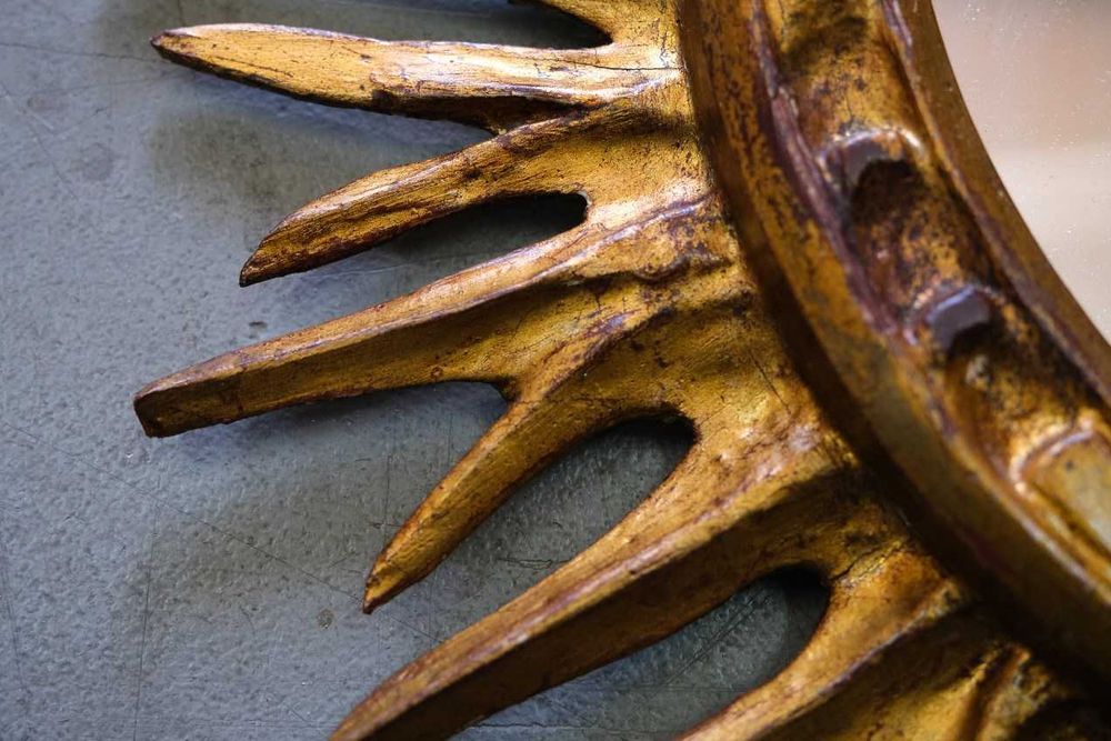 Lustro Słońce, Włochy, lata 50, vintage , design, loft