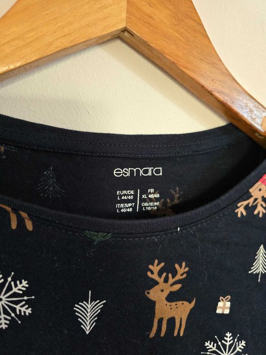 Granatowa bluza piżamowa świateczna Esmara