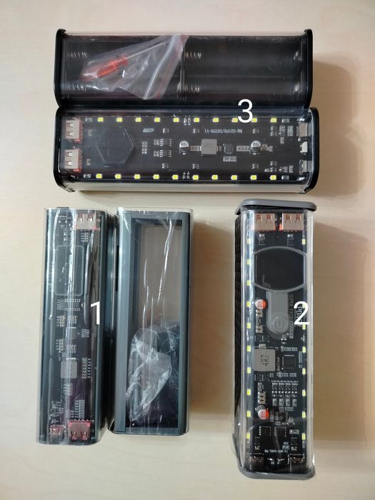 Корпусa для повербанків 22.5W, 45W, 8x18650, 4x21700  ліхтар.