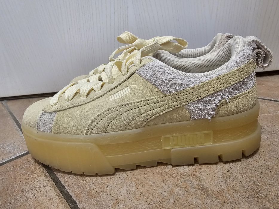 Sneakersy PUMA Mayze 38 beżowe platforma – jak nowe