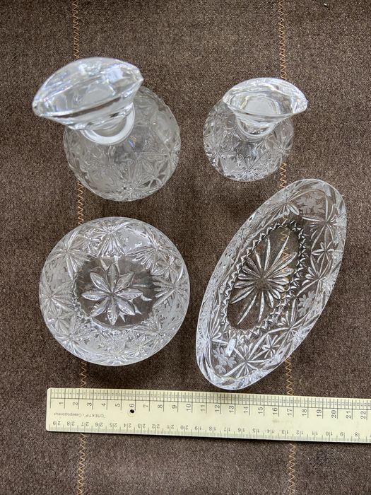 Хрустальный косметический набор из пяти предметов