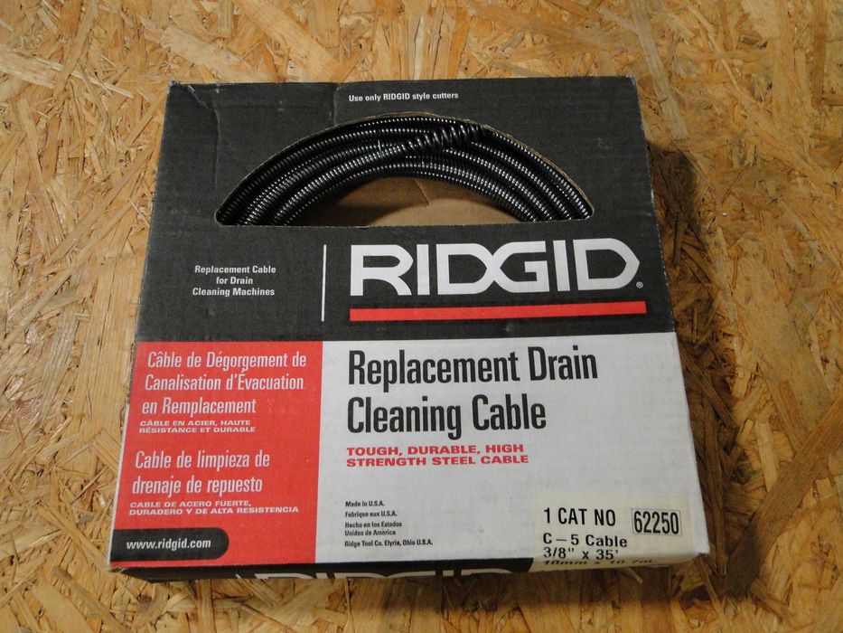RIDGID 62250, Sprężyna z gruszką, 10mm x 10,7m do K-39 / K-40 / K-45, Nowa