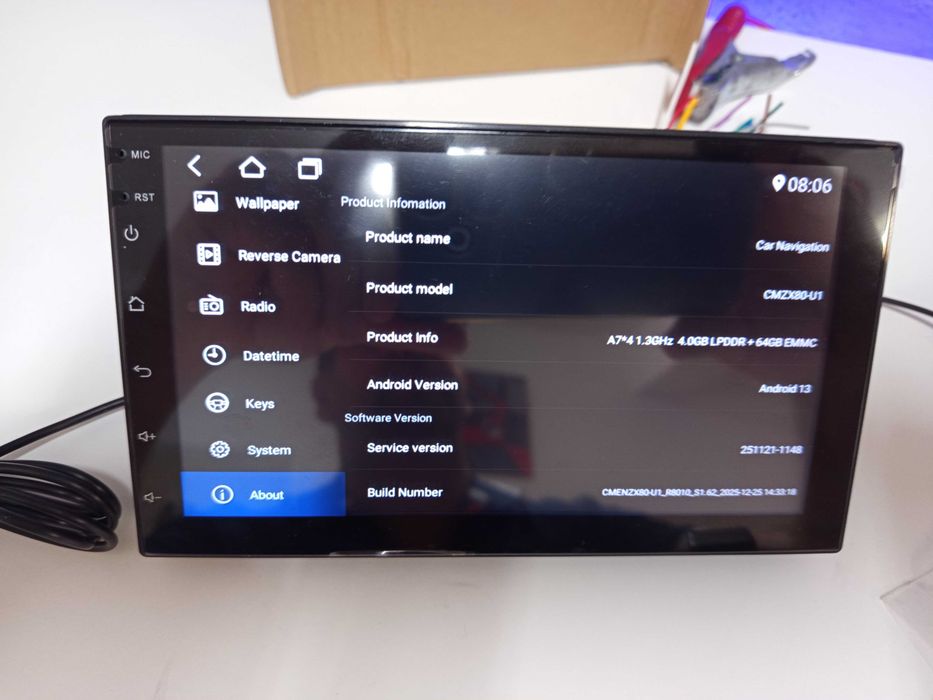 Rádio 2 Dim / GPS /4GB Ram/ROM 64GB/Novo