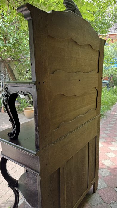 Буфет поставец десертник, антикварный, 120 лет, ручная резьба, Бельгия