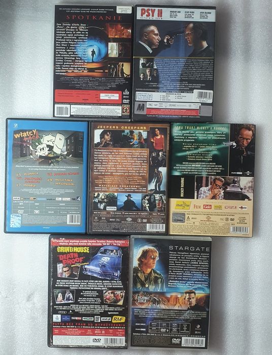 Zestaw 7 Filmów DVD Spotkanie/ Smakosz/ Psy 2 (folia) / Gwiezdne Wrota