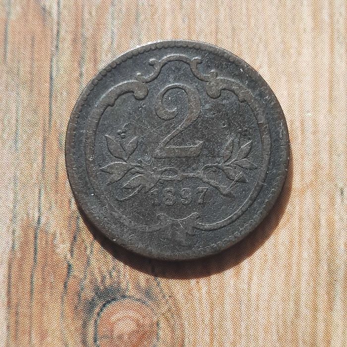 Moneta 2 Heller 1897 rok Austria