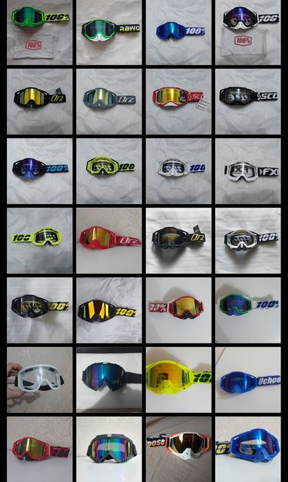 Мотоокуляри 100% мотоочки для кросового шолома окуляри та лінзи (скло)