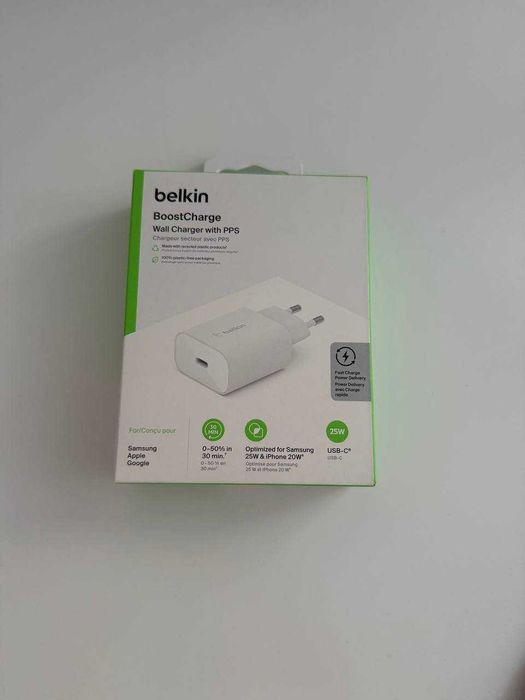 Зарядний пристрій мережевий Belkin. 25Bt usd-c PD PPS