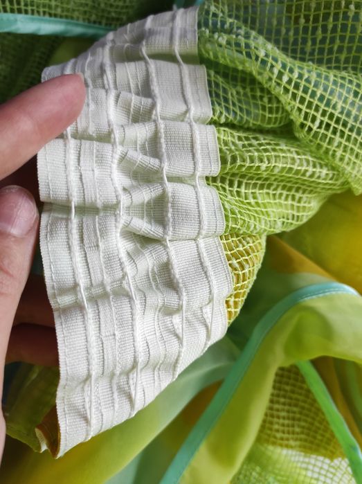 Тюль зелена і сітка