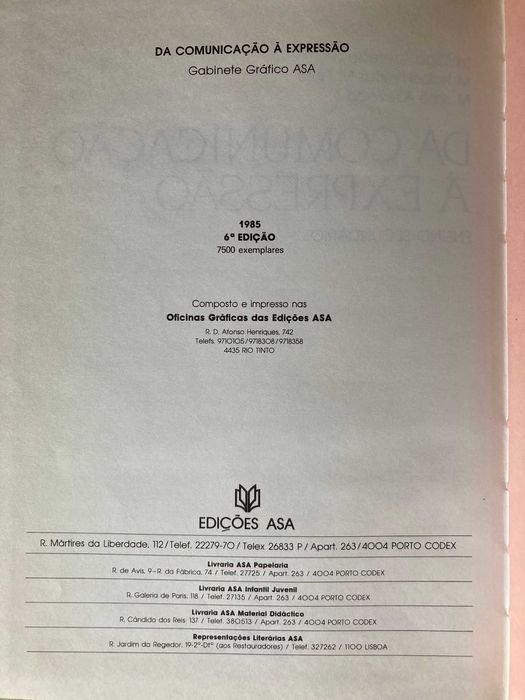 Da Comunicação à Expressão - Livro Escolar Antigo