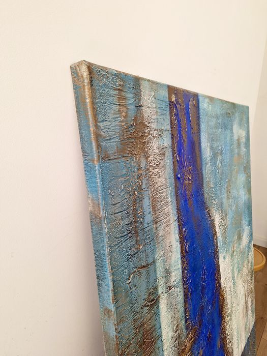 Strukturalny obraz abstrakcja recznie malowany 100x150