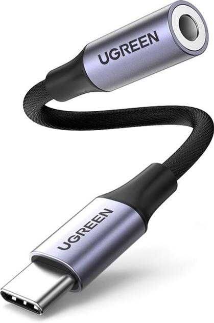 Адаптер UGREEN AV161 USB-C на jack 3.5мм високоякісний звук з DAC-чип