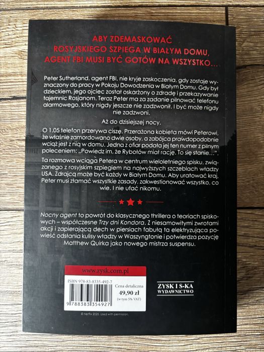 Nocny agent - nowa książka
