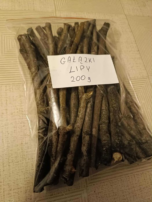 Gałązki lipy 200g dla gryzoni królika chomika