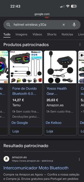 Auricular Kit mãos livres mota