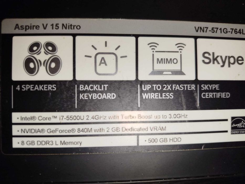 Portátil I7 Acer Desktop-509IQPL