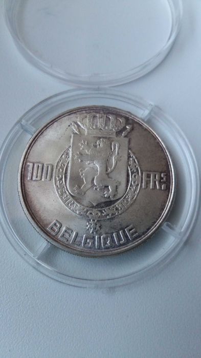 100 Franków z 1954 roku srebra-srebro antyk.