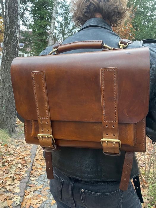 Torba/tornister skóra naturalna, handmade