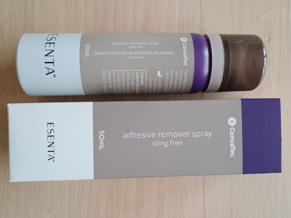 Esenta Convatec spray do usuwania przylepca wokół stomii  nieszczypiąc