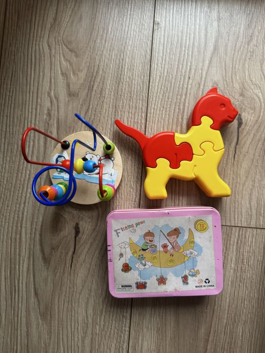Рыбалка, пальчиковый лабиринт и 3 d пазл кот для малышей