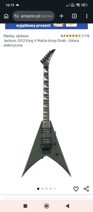 Gitara elektryczna Jackson JS 32 Army Drab
